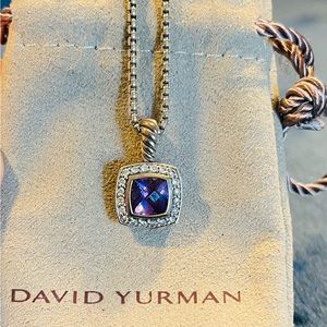 Authentic David Yurman Petite Albion pendant necklace with diamonds